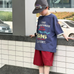 【100-170】半袖Tシャツ 男の子 英字 おしゃれ ストリート風