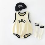 【66-90】ロンパース ABCノースリーブ 肌触り良い - 画像 (4)
