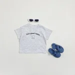 【80-160】半袖 Tシャツ ベビー キッズ服 熊柄 英字 - 画像 (4)