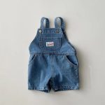 【73-120】デニムサロペット ショートパンツ カジュアル ボトムス - 画像 (7)