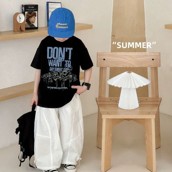 【90-160cm】男の子 Tシャツ 半袖 アルファベットプリント かっこいい 動きやすい