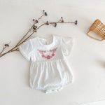 【66-90】ロンパース フラワー刺繡 可愛い - 画像 (9)