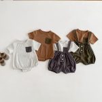 【66-100】ロンパースORサロペットORTシャツ カジュアル ボーダー - 画像 (15)