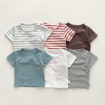 【73-100】半袖Tシャツ 肌触り 優しい 無地ORボーダー柄 - 画像 (10)