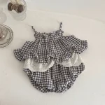 【73-100】セットアップ or Tシャツ ベビー おしゃれ チェック - 画像 (7)