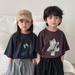 【80-140】半袖Tシャツ ねこ柄プリント ビッグシルエット - 画像 (16)