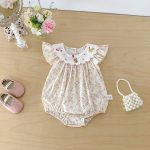 【66-90】ロンパース ベビー 花柄 フリル おしゃれ - 画像 (6)
