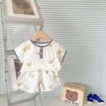 【66-100】セットアップ 可愛い クマ柄 コットン 可愛い - 画像 (12)