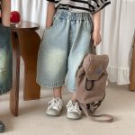 【80-140】デニムパンツ 七分丈 ヴィンテージ加工 ダメージ - 画像 (7)