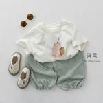 【80-130】パンツ ボトムス ベビー 韓国風 シンプル - 画像 (10)