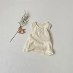 【66-90】 ベスト or セットアップ ベビー 韓国風 シンプル - 画像 (8)