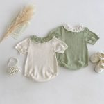 【66-90】ロンパース フリル ニット ベビー服 - 画像 (9)