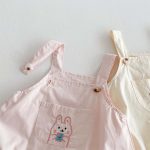【66-90】サロペットロンパース 刺しゅう入り 動物柄 - 画像 (11)