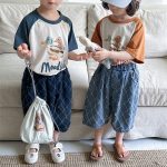 【80-140】パンツ 菱形 キルティング デニム ハーフパンツ - 画像 (11)