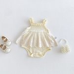 【66-90】ロンパース ベビー レース キャミソール - 画像 (2)