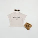 【80-160】半袖 Tシャツ ベビー キッズ服 熊柄 英字 - 画像 (5)