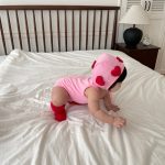 【66-100】水着 ベビー 可愛い ハートスイムウェア&帽子 - 画像 (5)