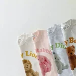 【66-90】ロンパース ベビー カートゥーン 動物柄 - 画像 (8)
