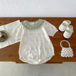 【66-90】ロンパース フリル ニット ベビー服 - 画像 (14)