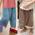 【80-130】パンツ 女の子 花柄 スウィート 履きやすい