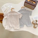 【66-90】ロンパース ストライプ 半袖 ベビー服 - 画像 (8)
