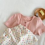 【80-120】ショートパンツ カラフル ハートプリント - 画像 (9)
