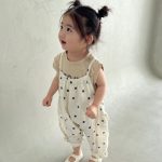 【80-130】サロペット ドットorシンプル 可愛い - 画像 (6)
