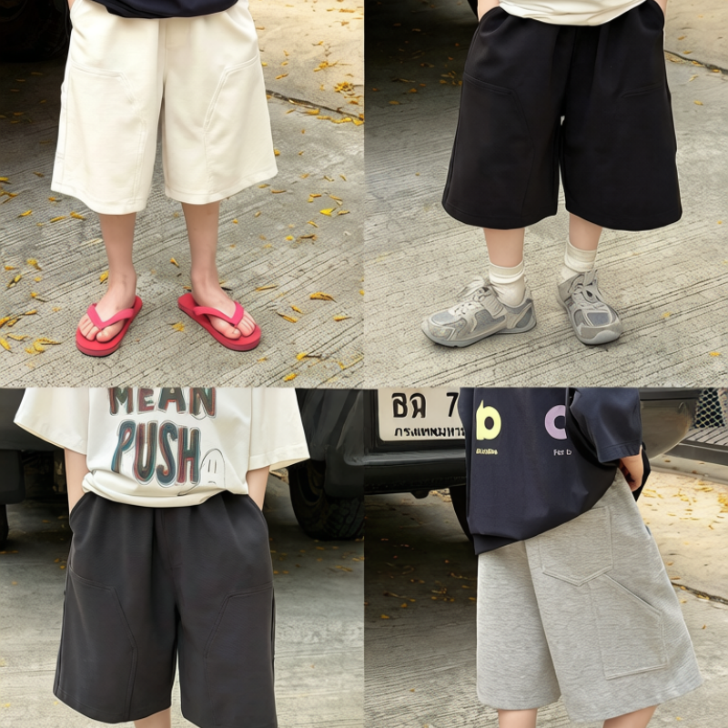 888ee41626e358 【100-170】ショートパンツ 男の子 韓国風 履きやすい - 画像 (1)