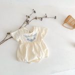 【66-90】ロンパース フラワー刺繡 可愛い - 画像 (8)