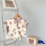 【66-100】セットアップ 可愛い クマ柄 コットン 可愛い - 画像 (11)