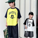 【100-170】半袖Tシャツ 男の子 英字 プリント トレンド