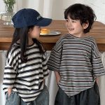 【80-140】Tシャツ ボーダー ドロップショルダー - 画像 (8)