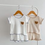 【66-100】セットアップ クマ 刺繡 柔らかい - 画像 (13)
