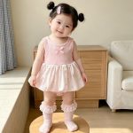 【66-90】ロンパース ふわふわ ピンク 可愛い - 画像 (4)