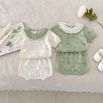 【66-100】セットアップ フリル ニット ナチュラル - 画像 (2)
