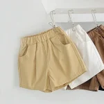 【90-140】ショートパンツ キッズ ナチュラル シンプル - 画像 (9)