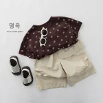 【80-130】半袖Tシャツ ベビー 韓国風 ドット - 画像 (7)