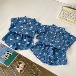 【73-110】セットアップ ベビー カートゥーン デニム - 画像 (9)