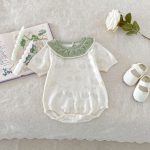 【66-90】ロンパース フリル ニット ベビー服 - 画像 (3)