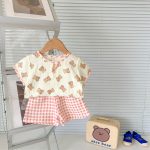 【66-100】セットアップ 可愛い クマ柄 コットン 可愛い - 画像 (10)