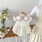 【66-90】ロンパース 可愛い フリル刺繡 ベビー服 - 画像 (5)