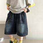 【100-170】ハーフパンツ 男の子 デニム カジュアル
