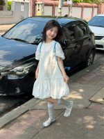【100-160】ワンピース ゆったり 合わせやすい カワイイ 半袖 女の子 - 画像 (5)