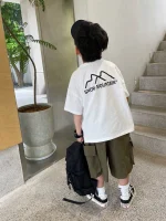 【90-160】 Tシャツ 男の子 半袖 シンプル 合わせやすい 着回し力抜群 - 画像 (2)