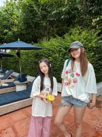【100-160cm+親サイズ】Tシャツ 親サイズ フルーツ柄 カジュアル ゆったり 合わせやすい - 画像 (2)