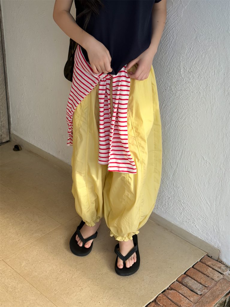 【100-160cm】ズボン ゆったり 合わせやすい カジュアル 無地 夏新作