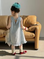 【90-140】ワンピース 女の子 ノースリープ フリル シンプル - 画像 (4)