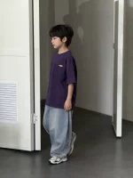 【90-160】半袖Tシャツ 男の子 カートゥーンプリント ゆったり ユニーク ラウンドネック - 画像 (6)