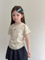 【90-150】半袖Tシャツorパンツ 女の子 レイヤード カジュアル - 画像 (3)