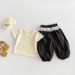 【73-100】半袖Tシャツorパンツ ベビー ニット シンプル